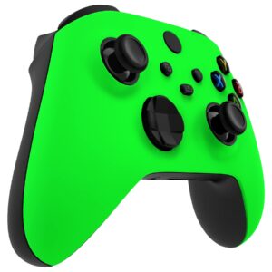 eXtremeRate FaceMag Magnetic Front Shell for Xbox Series X & S Controller, Neon Green Replacement Parts Accessores Soft Touch Grip Faceplate for Xbox Core Wireless Controller [Controller Excluded]