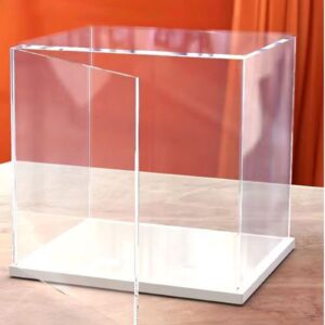 Openable Clear Acrylic Display Case Box ，Versatile Collectibles Display Dustproof Showcase with Thickening Base，for Display Action Figures Home Storage Organizing Toys (8x4x6 inch/20x10x15cm)