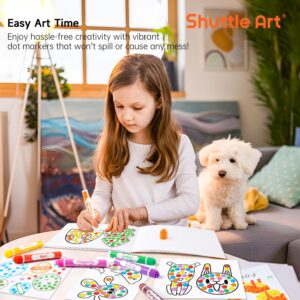 Shuttle Art Washable Dot Markers 26 Colors with Free Activity Book, Fun Art Supplies for Kids Toddlers and Preschoolers, Non Toxic Water-Based Paint Daubers, Dot Art Markers