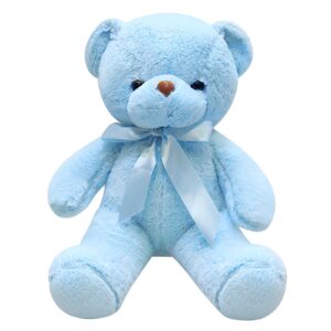 vyusit teddy bear stuffed animals, 13.4 inch soft cuddly stuffed plush teddy bear blue cute plush toys for birthday christmas new year valentine’s day wedding party