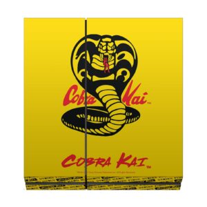 Head Case Designs Officially Licensed Cobra Kai Logo Iconic Vinyl Sticker Gaming Skin Decal Cover Compatible With Sony PlayStation 4 PS4 Console and DualShock 4 Controller Bundle