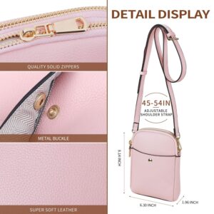 Crossbody Bag for Women Multi Pocket Shoulder Bag Leather Mobile Phone Bag Small Cross Body Purse with Adjustable Shoulder Strap Mobile Bag for Women