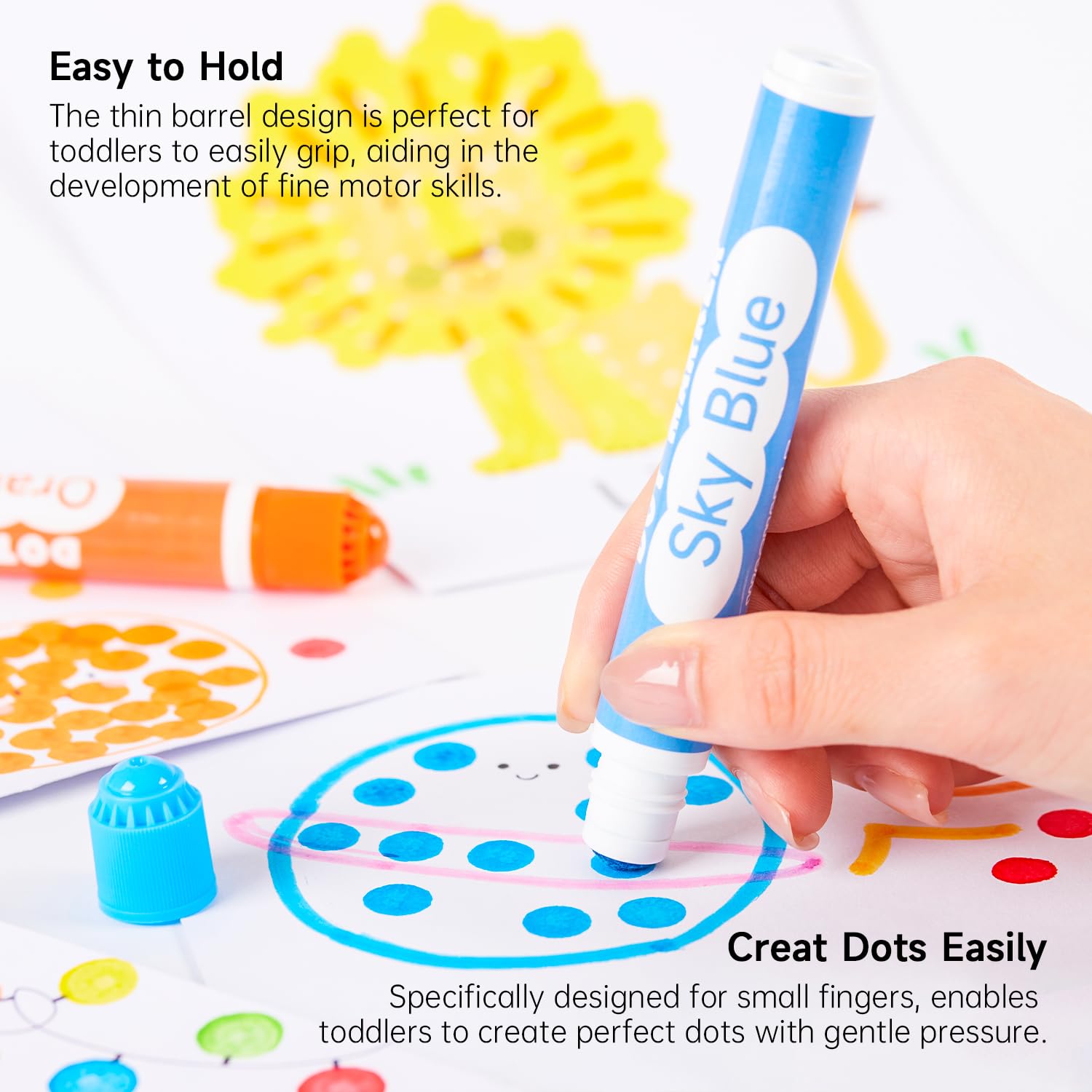 Shuttle Art Washable Dot Markers 26 Colors with Free Activity Book, Fun Art Supplies for Kids Toddlers and Preschoolers, Non Toxic Water-Based Paint Daubers, Dot Art Markers