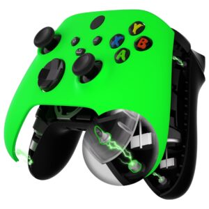 eXtremeRate FaceMag Magnetic Front Shell for Xbox Series X & S Controller, Neon Green Replacement Parts Accessores Soft Touch Grip Faceplate for Xbox Core Wireless Controller [Controller Excluded]