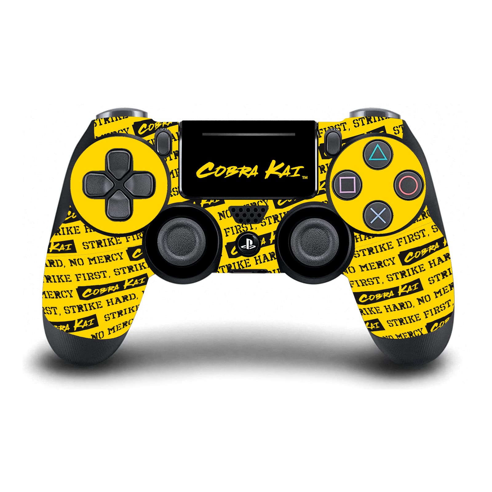 Head Case Designs Officially Licensed Cobra Kai Logo Iconic Vinyl Sticker Gaming Skin Decal Cover Compatible With Sony PlayStation 4 PS4 Console and DualShock 4 Controller Bundle