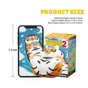 52TOYS Candybox Various Panghu Series 2 Action Figure, Popular Collectible Art Toy Hot Tiger Toys Cute Figure Creative Gift, for Christmas Birthday Party Holiday