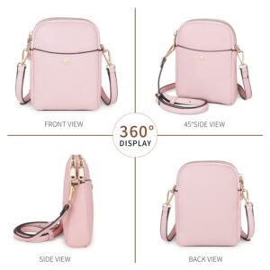 Crossbody Bag for Women Multi Pocket Shoulder Bag Leather Mobile Phone Bag Small Cross Body Purse with Adjustable Shoulder Strap Mobile Bag for Women