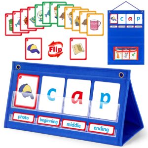 torlam cvc word builder kindergarten classroom must haves, phonics games preschool learning activities spelling toy reading letter site sight words games flash cards for kids autism special education