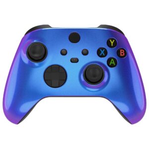 eXtremeRate FaceMag Magnetic Front Housing Shell for Xbox Series X & S Controller, Chameleon Purple Blue Replacement Parts Accessores Faceplate for Xbox Core Wireless Controller [Controller Excluded]