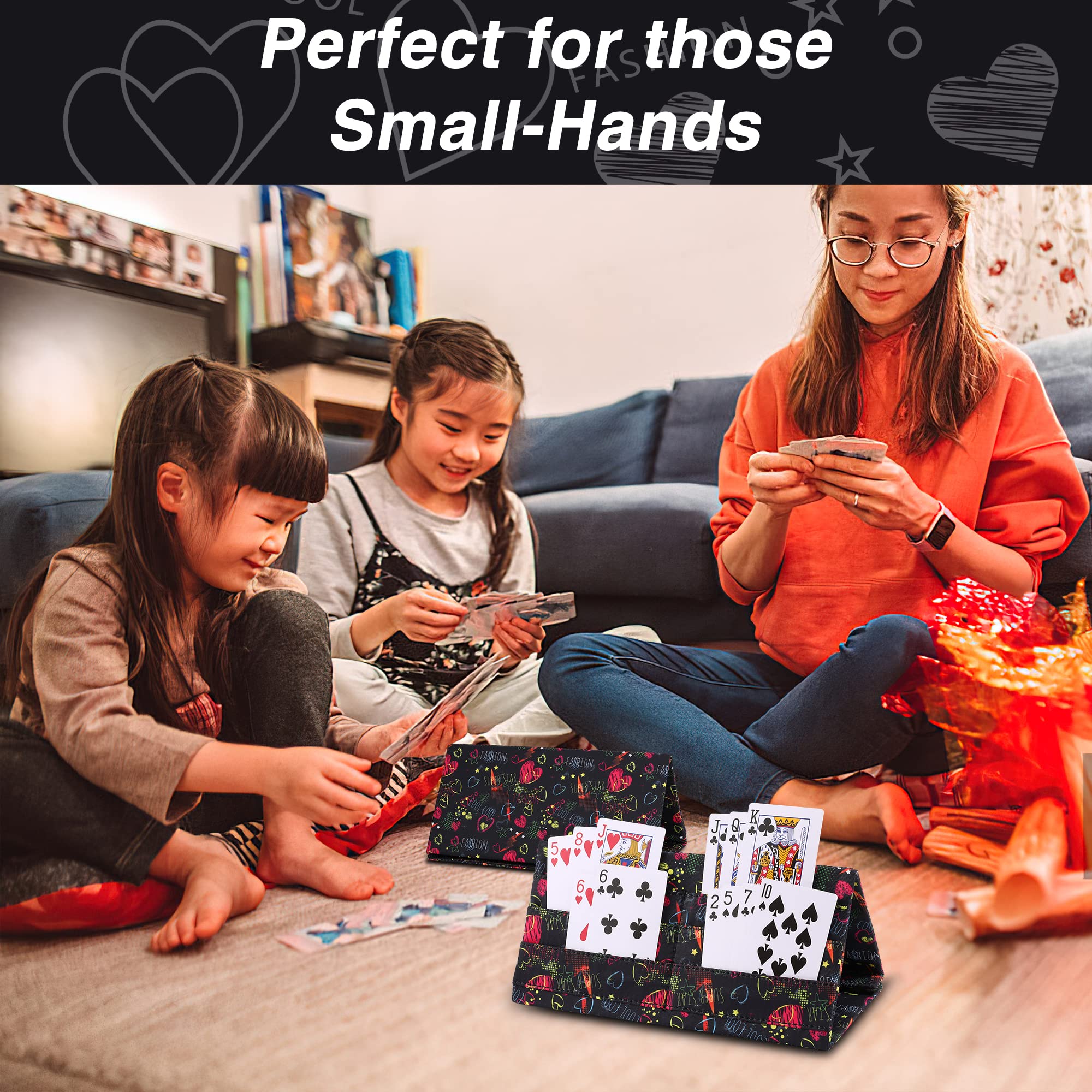 SeptCity Card Holders for Playing Cards, Hands Free Folding Playing Card Holder for Bingo Canasta