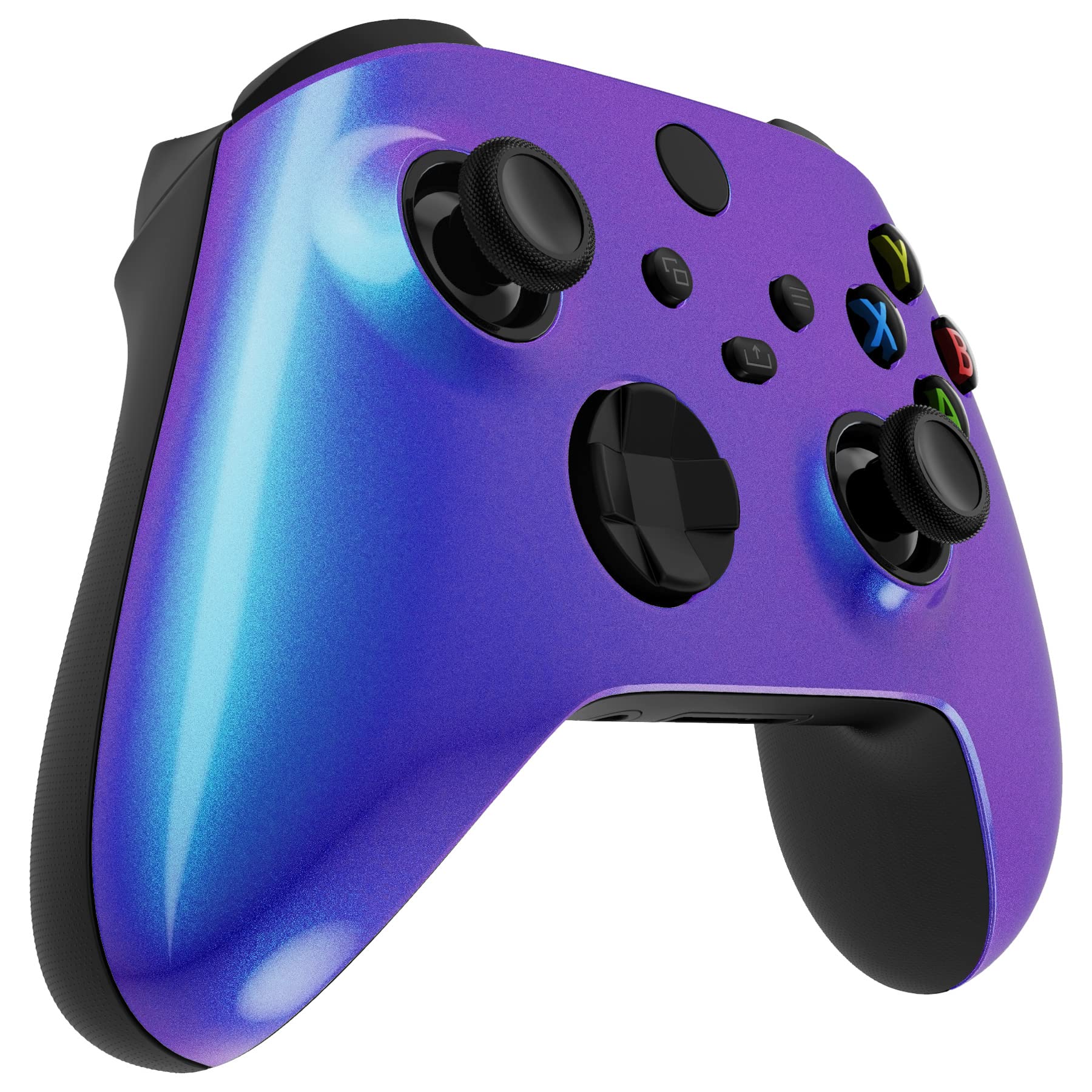 eXtremeRate FaceMag Magnetic Front Housing Shell for Xbox Series X & S Controller, Chameleon Purple Blue Replacement Parts Accessores Faceplate for Xbox Core Wireless Controller [Controller Excluded]