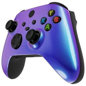 eXtremeRate FaceMag Magnetic Front Housing Shell for Xbox Series X & S Controller, Chameleon Purple Blue Replacement Parts Accessores Faceplate for Xbox Core Wireless Controller [Controller Excluded]