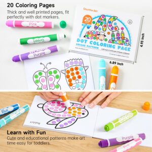 Shuttle Art Washable Dot Markers 26 Colors with Free Activity Book, Fun Art Supplies for Kids Toddlers and Preschoolers, Non Toxic Water-Based Paint Daubers, Dot Art Markers