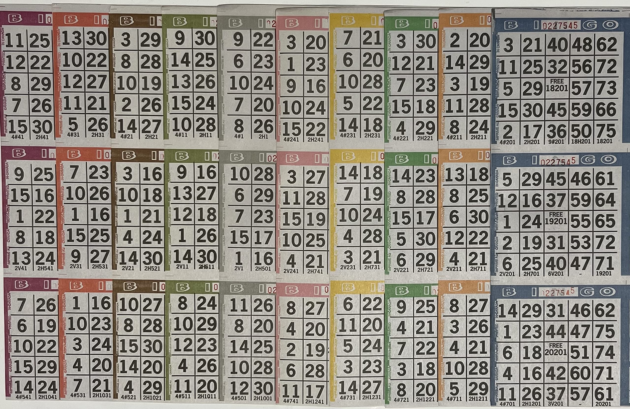 The Ticket Gurus Bingo Paper Game Cards - 3 Cards - 10 Sheets - 100 Books