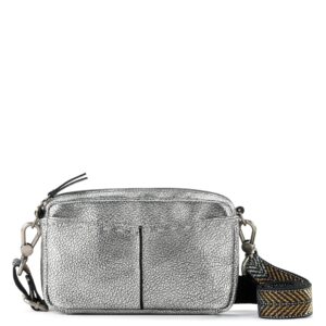 the sak cora leather crossbody, dark silver