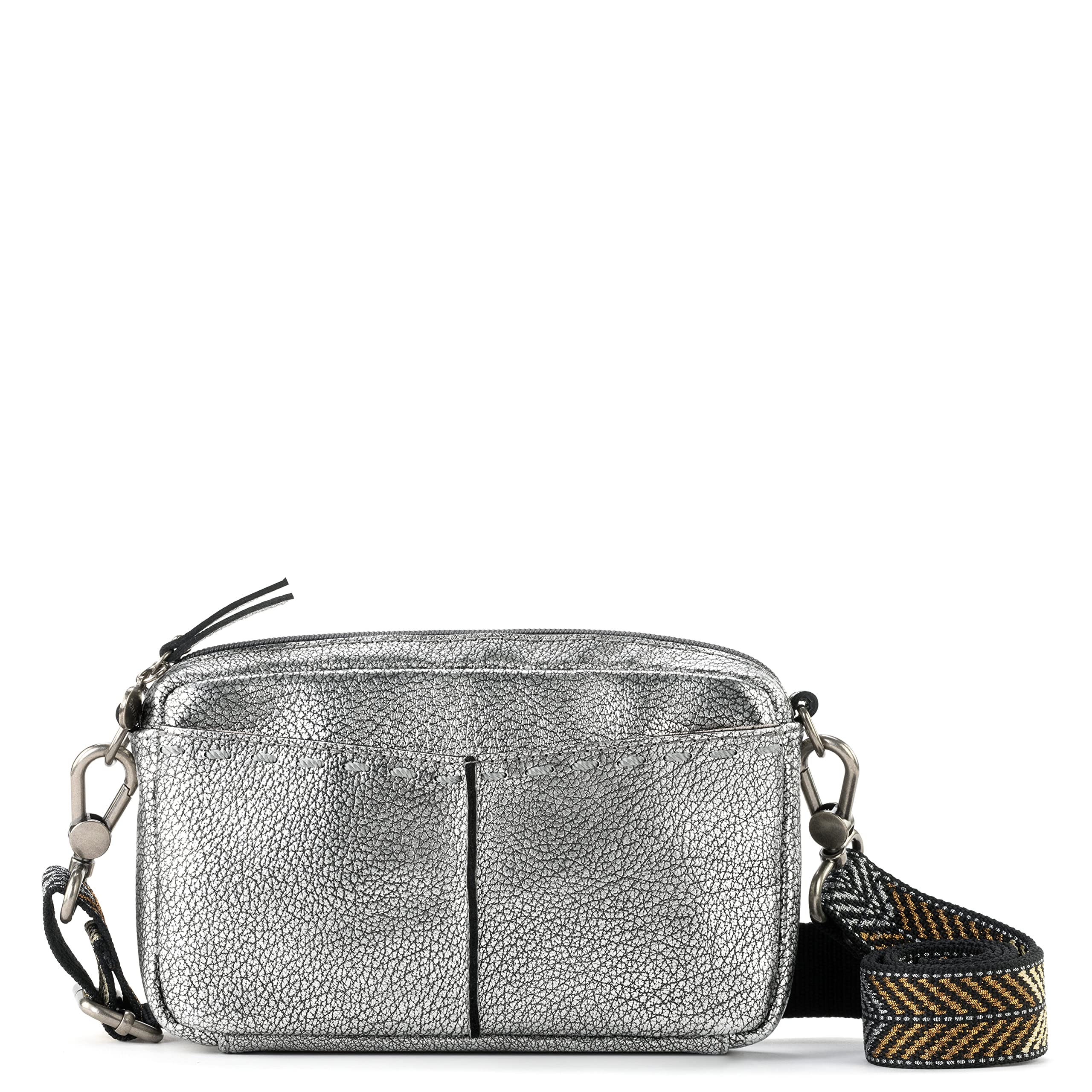 The Sak Cora Leather Crossbody, Dark Silver