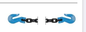 ba products gr100 ncg 3/8" x 5' 8' 10' 12' 15' 20' 25' chain assembly w/ 2 clevis non-cradle grab hooks. made in the usa. wrecker tow truck rollback flatbed century jerr dan miller (3/8" x 5')