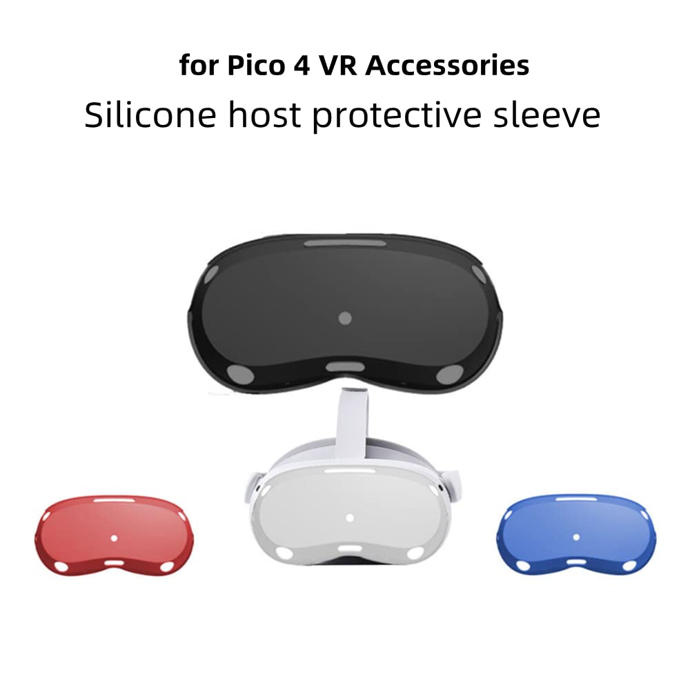 Protective Silicone Cover Sleeves for Pico4 All-in-one VR Headset,Dustproof Waterproof VR Glasses Lens Cover Case Accessories (Red)