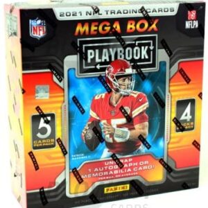 2021 Playbook Football Mega Box - 20 Trading Cards Per Box - One Autograph or Memorabilia Card Per Box