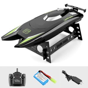 rc speedboat 2.4ghz remote control boat ship with high speed rc yacht for kids adults boys girls racing boats with 3 rechargeable batteries children's pool toy