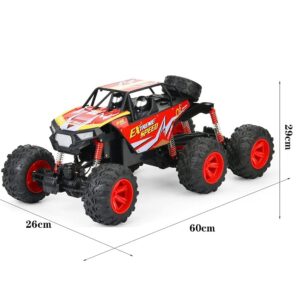 QIYHBVR RC Cars 23”Large Remote Control Car, 6WD All Terrains Electric Toy Off Road RC Car Vehicle Truck Crawler with Metal Shell for Boys Kids and Adults