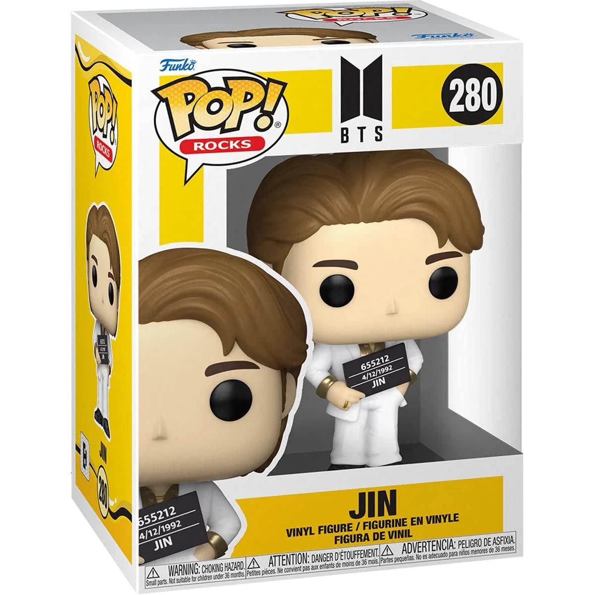 POP Rocks: BTS Butter - Jin Funko Vinyl Figure (Bundled with Compatible Box Protector Case), Multicolored, 3.75 inches