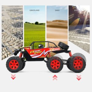 QIYHBVR RC Cars 23”Large Remote Control Car, 6WD All Terrains Electric Toy Off Road RC Car Vehicle Truck Crawler with Metal Shell for Boys Kids and Adults