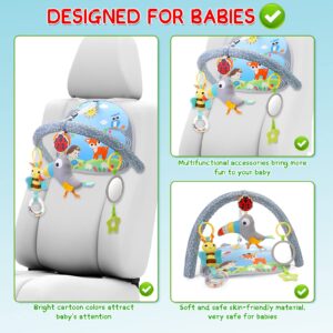 Infant Car Seat Toys for Babies 0-6 Months: Travel Baby Toy for Rear Car Seat, Adjustable Mobile Activity Arch with Music, Sensory Hanging Toy Fits Safety Car Seats, Crib, Stroller (Multi-color)