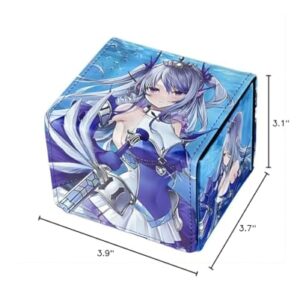 Volcanic Island Yugioh Game Card Deck Case Leather Storage Box Dragonmaid Silver Castle Arianna Ariane Magic TCG MCG Trading Card Cases Holder (P03)