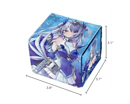 Volcanic Island Yugioh Game Card Deck Case Leather Storage Box Dragonmaid Silver Castle Arianna Ariane Magic TCG MCG Trading Card Cases Holder (P03)