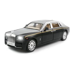 1/24 diecast car model rolls-royce phantom toy car, alloy collectible phantom replica pull back model car vehicles with sound and light for kids boys girls birthday gift