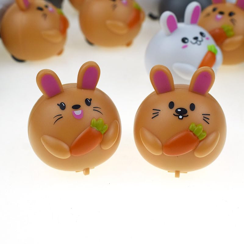 Ai-Fun 6PCS Easter Pull Back Cars Bunny Cars Rabbit Fun Toy Vehicles for Easter Party Favors Animal Car Toddler Toys for Kids 3-8 Years old