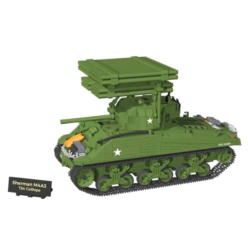 COBI Historical Collection World War II M4A3 Sherman & T34 Calliope Executive Edition