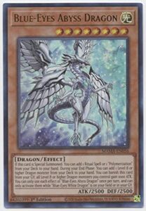 blue-eyes abyss dragon - mama-en056 - ultra rare - 1st edition