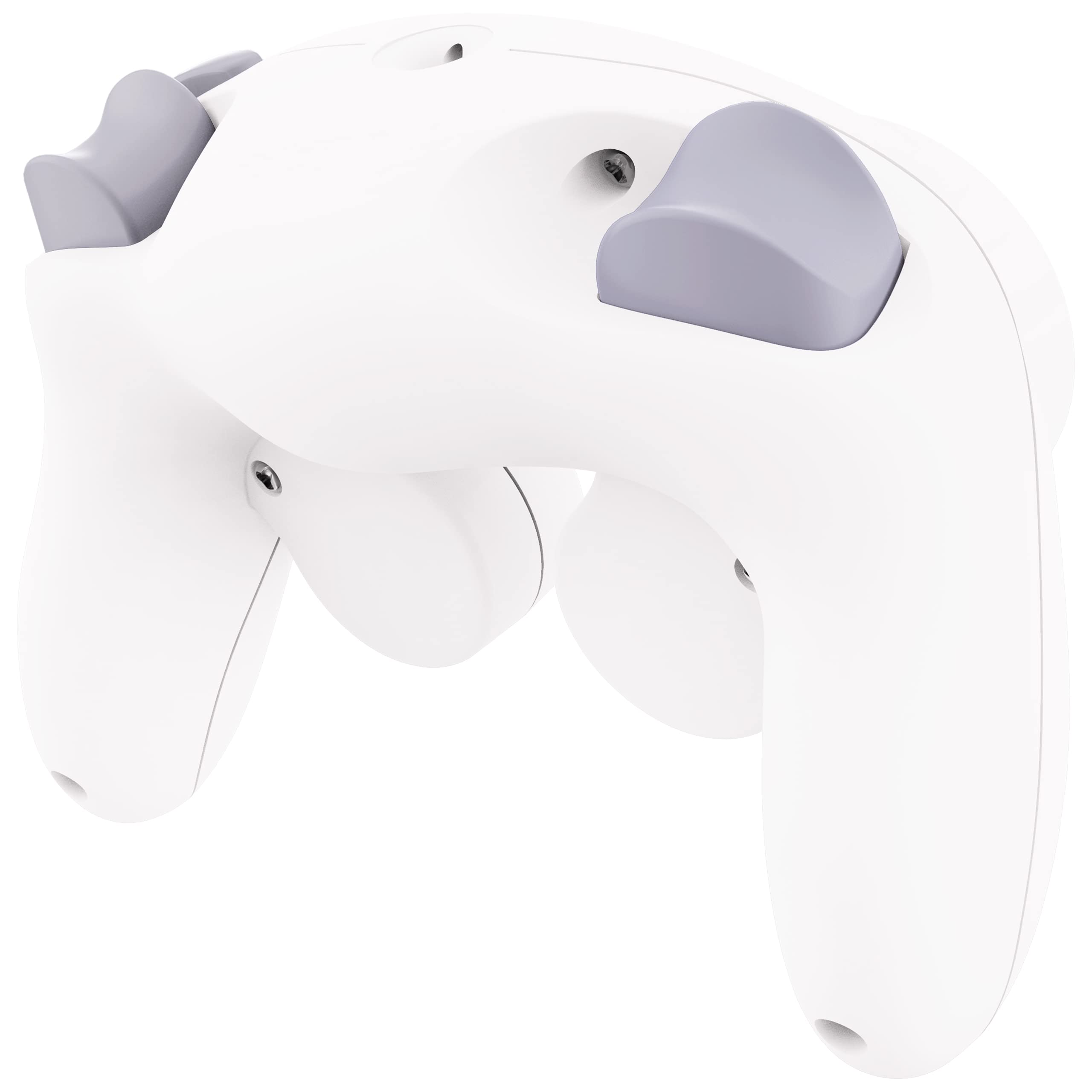 eXtremeRate White Faceplate Backplate for Nintendo Gamecube Controller, DIY Replacement Front Back Housing Shell Cover with Buttons for Nintendo Gamecube Controller - Controller NOT Included