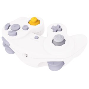 eXtremeRate White Faceplate Backplate for Nintendo Gamecube Controller, DIY Replacement Front Back Housing Shell Cover with Buttons for Nintendo Gamecube Controller - Controller NOT Included