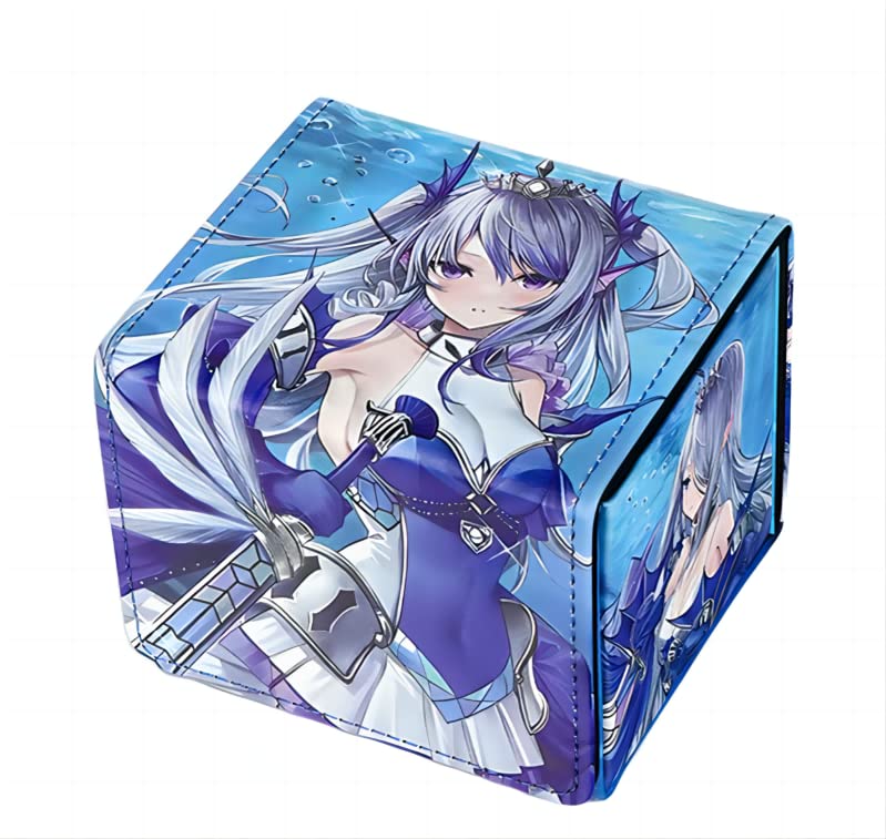 Volcanic Island Yugioh Game Card Deck Case Leather Storage Box Dragonmaid Silver Castle Arianna Ariane Magic TCG MCG Trading Card Cases Holder (P03)