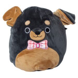 squishmallows 7" mateo the rottweiler with bowtie