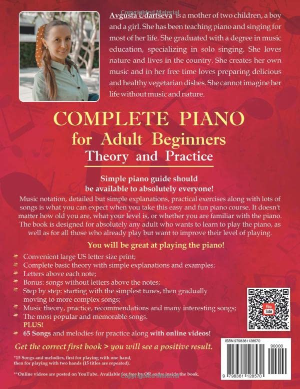 Complete Piano for Adult Beginners: Theory and Practice