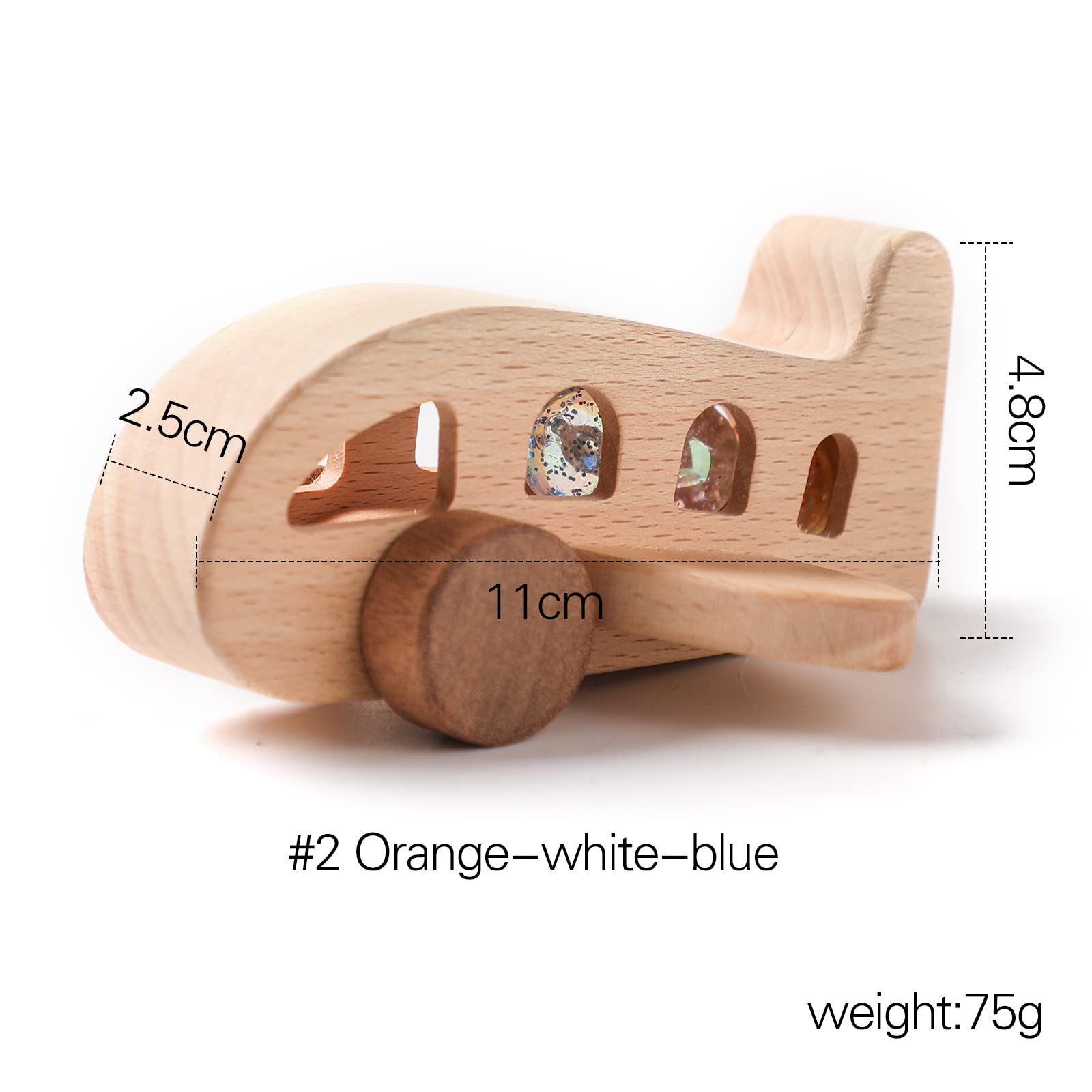 ibwaae Wooden Airplane Toys, Air Transport Vehicles Play Set, Wooden Pull Games, Learning Gift Montessori Toy for Baby Toddler Boys Girls