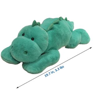 Hronsa Weighted Stuffed Animals, 19.7in 3.3lbs Weighted Dinosaur Plush Cute Dinosaur Stuffed Animals Toy Weighted Plush Animals Pillow for Adults Boys Girls