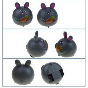 Ai-Fun 6PCS Easter Pull Back Cars Bunny Cars Rabbit Fun Toy Vehicles for Easter Party Favors Animal Car Toddler Toys for Kids 3-8 Years old