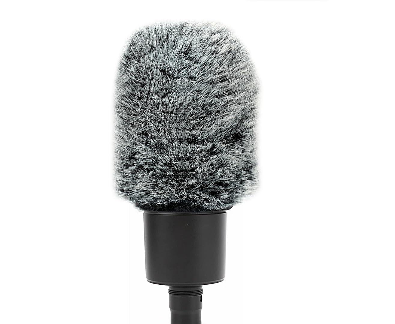 PhantAccy Pop Filter/Windscreen for Audio-Technica AT-2020 AT-2035 AT-2040 AT-2040 AT-2050 AT-2500 AT-4040 Microphones, Furry Mic Cover for Wind and Ambient Noise Reduction (Furry-BlackWhite)