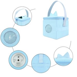 Annmore Carrying Case for Toniesbox and Tonies Figures, with Cover for Tonies Ears, Use for Tonies Characters Transport and Storage, Blue