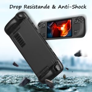 Fintie Silicone Case for Steam Deck - Soft [Anti-Slip] [Shockproof] Protective Cover, Drop Protection Case for Steam Deck (Black)