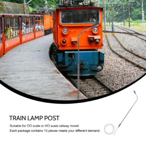 FOMIYES 10pcs Sand Table Model Lamp Railway Train Street Lights Trains 1/150 Street Light Led Floor Lamps Scaled Model Lamp Post Track Standing Floor Lamp Model Street Lamp Stainless Steel