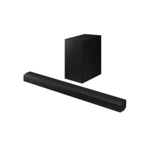 samsung 2.1ch 360w soundbar with wireless subwoofer black hw-b53m