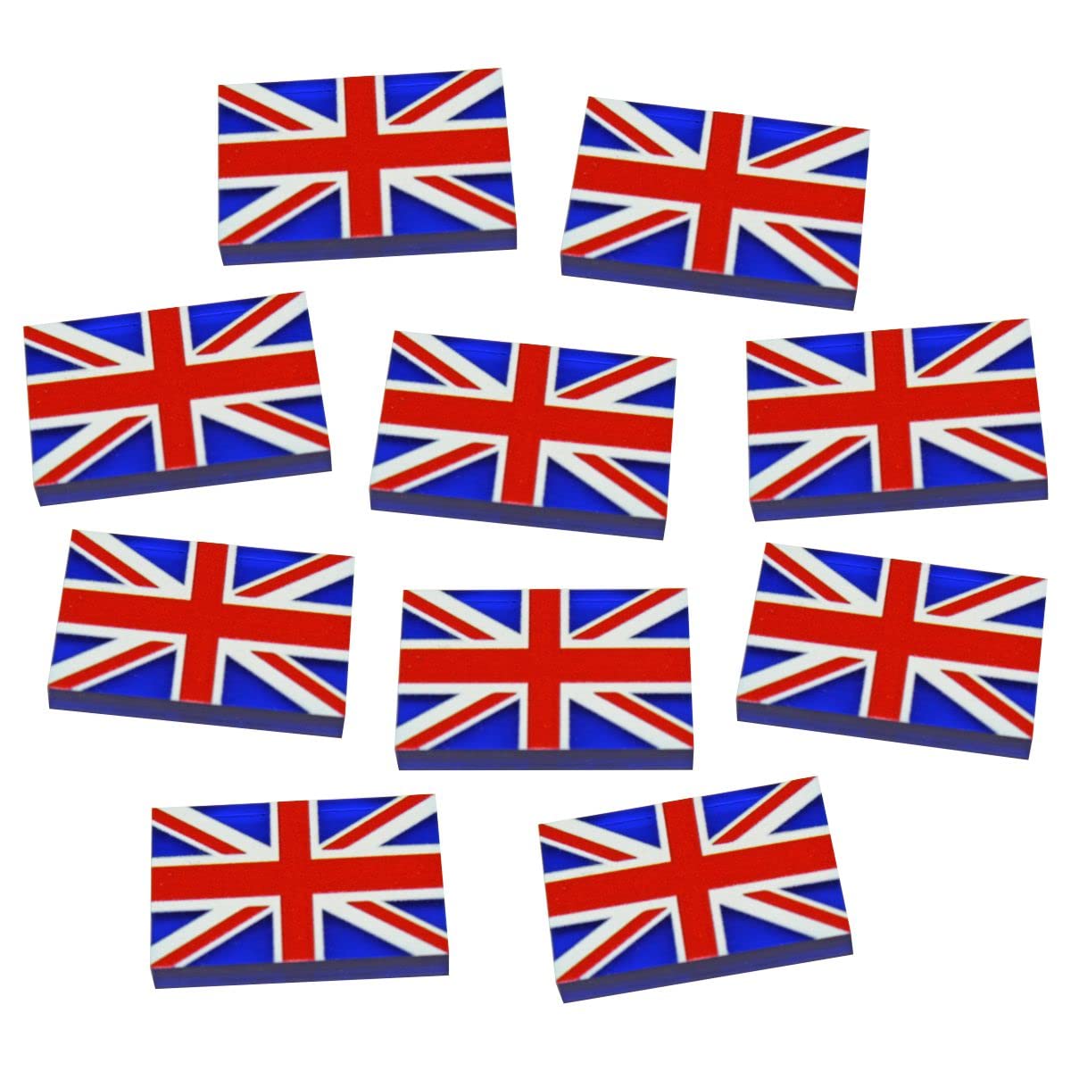 LITKO World War Two Miniature Wargame Flag Tokens | Historical Game Pieces | Compatible with Bolt Action and Flames of War | 10 Pack (United Kingdom)