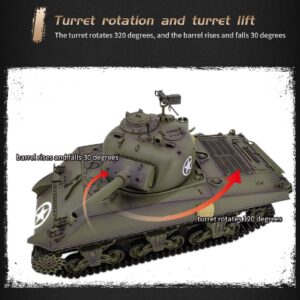 Adepe RC Tanks 1/16 Army Tank Toys Remote Control Vehicles with Sound Smoke RC Military Toys Working 30min for Kids Boys Girls Christmas Surprise Gift RTR