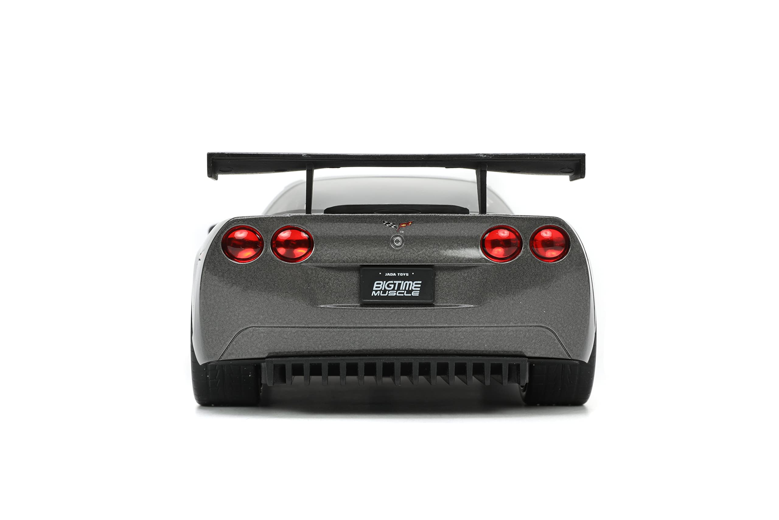 Big Time Muscle 1:24 2005 Chevy Corvette C6R Die-cast Car Charcoal Grey, Toys for Kids and Adults